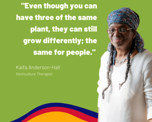 McClendon Center horticulture therapist Kaifa-Anderson Hall