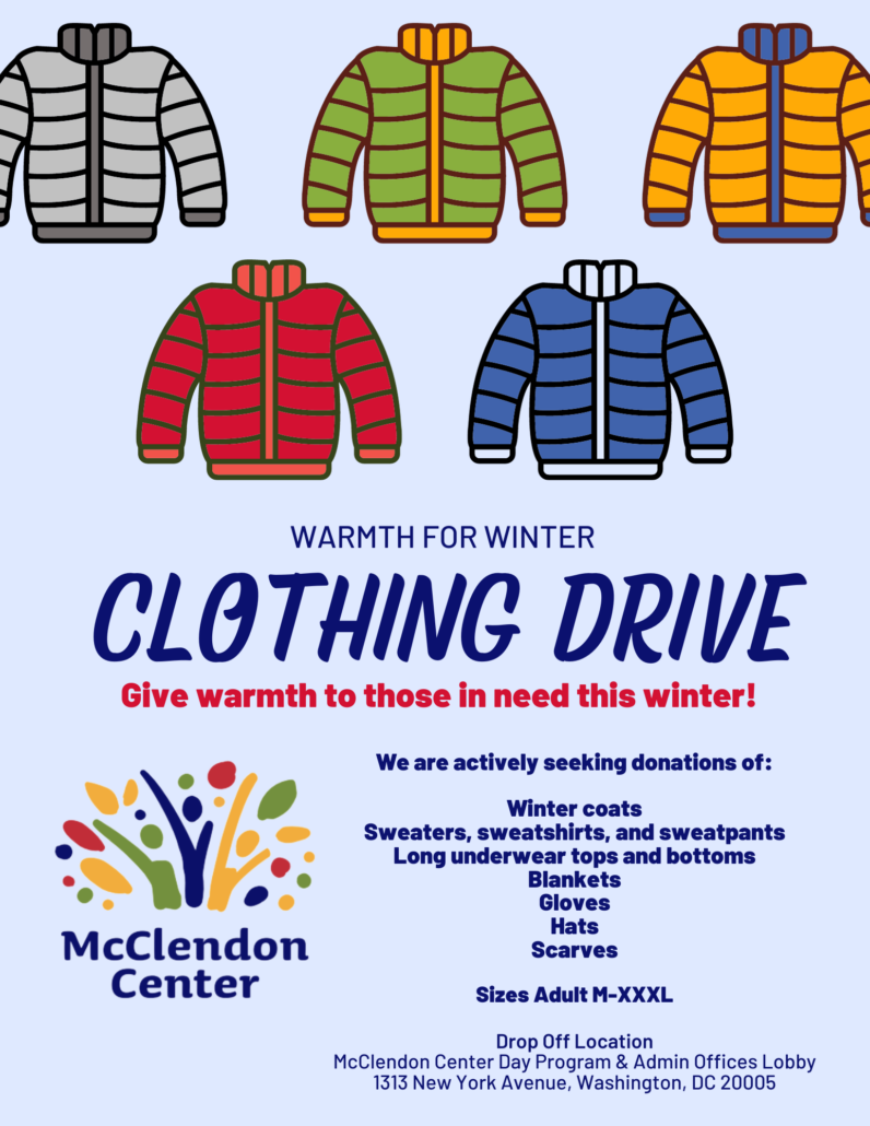McClendon Center to Host Warmth for Winter Clothing Drive